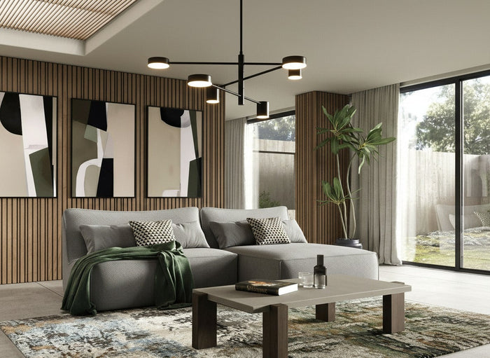 Racine - Modern Grey Fabric Modular Sectional Sofa