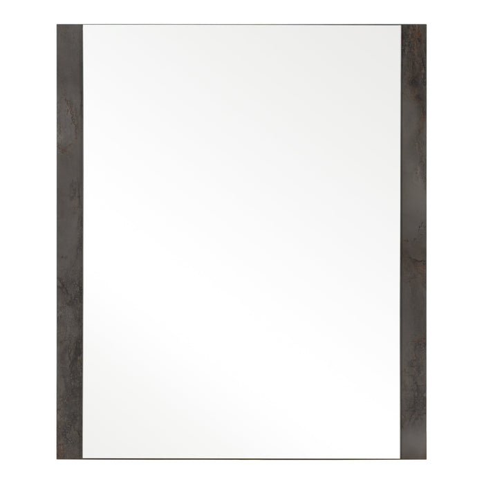 Rado Modern Walnut & Stucco Mirror