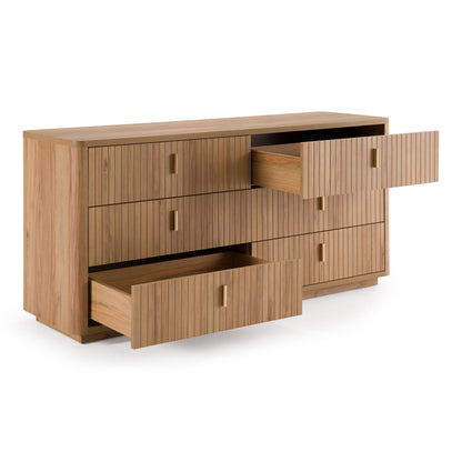 Roma – Modern Oak + Gold Dresser