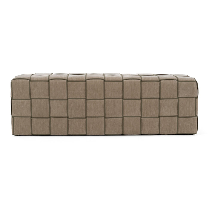 Rousey - Modern Taupe Fabric Bench