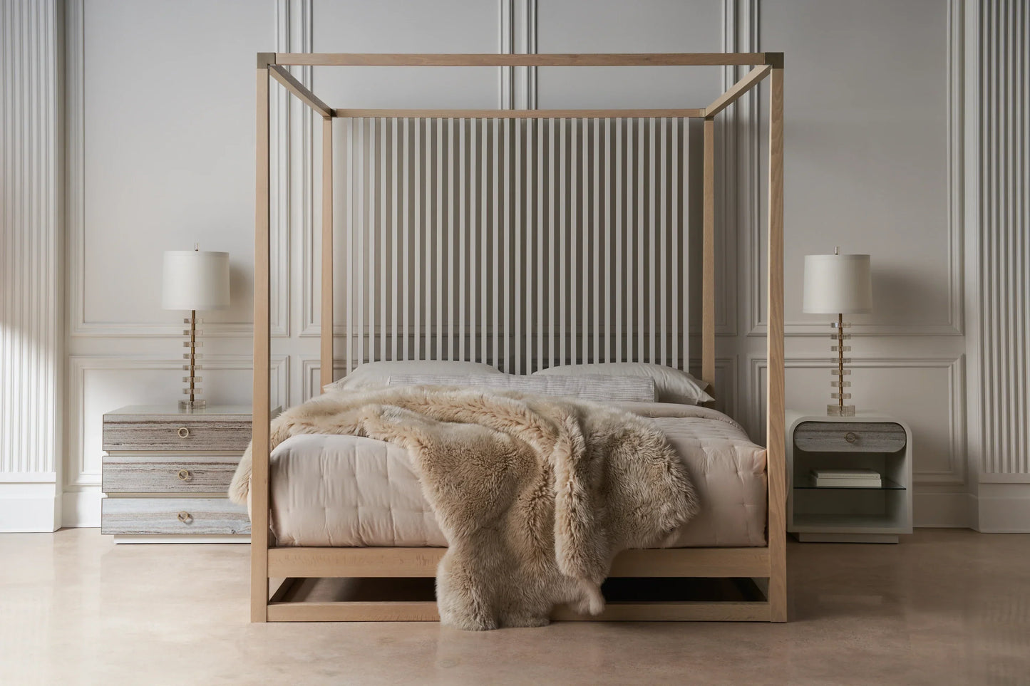 Pinstripe Light Bed - Queen