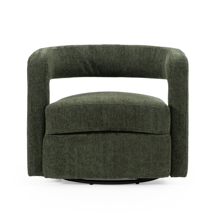 Ryan - Modern Olive Green Fabric Swivel Accent Chair
