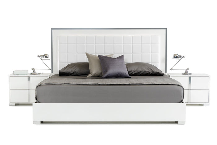 San Marino Modern White Bed