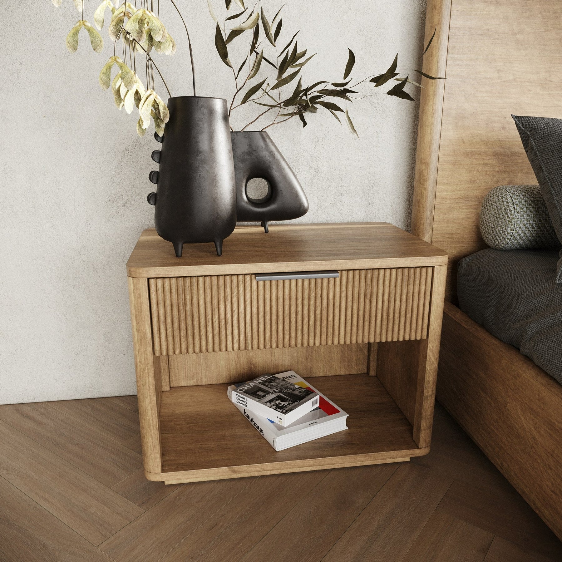 Santa Monica - Modern Natural Oak Nightstand
