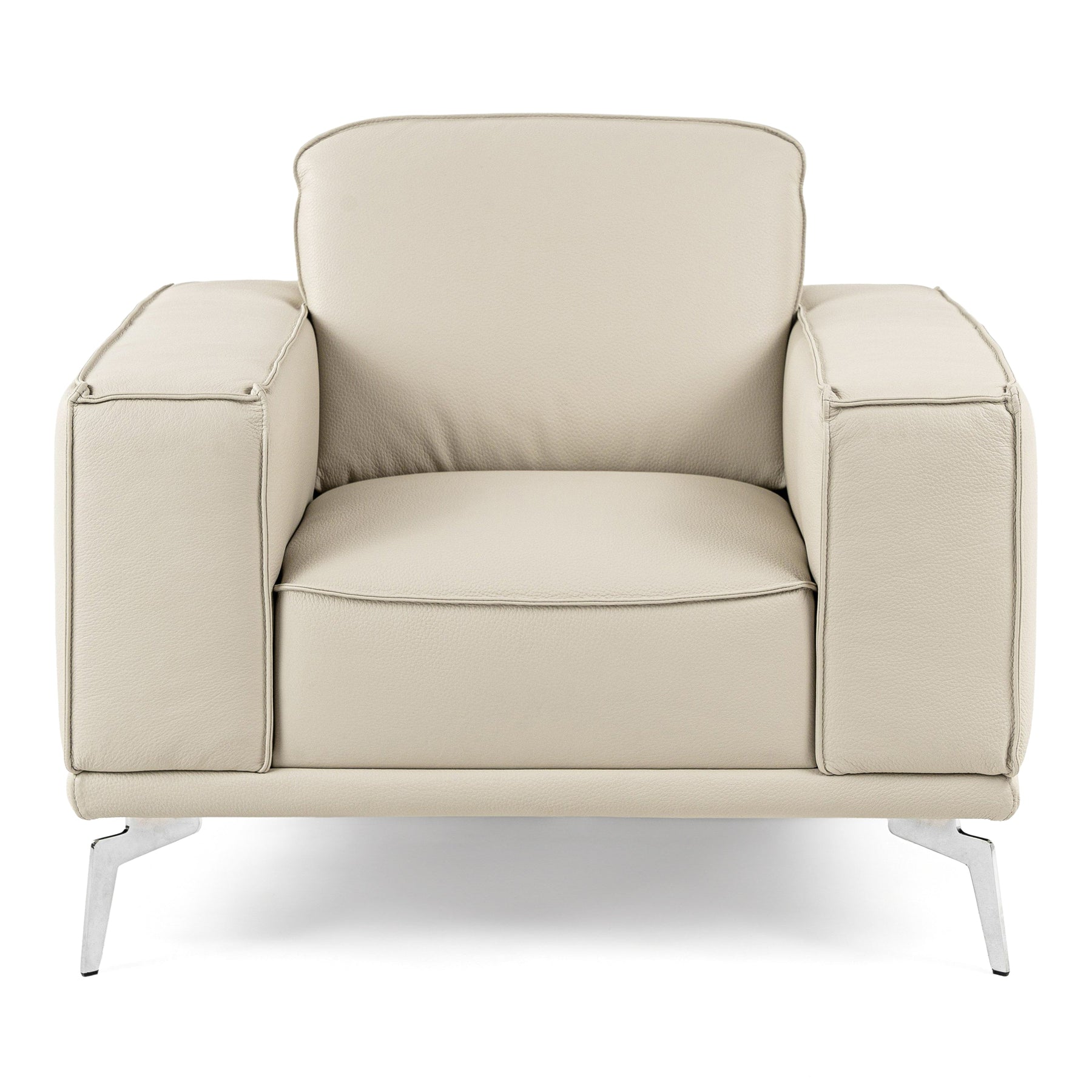 Soho - Italian Grey Oyster Leather Armchair