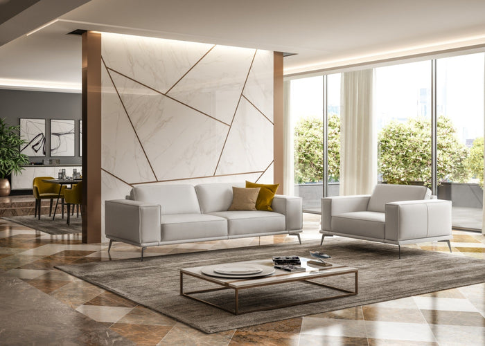 Soho - Contemporary Italian White Leather Sofa