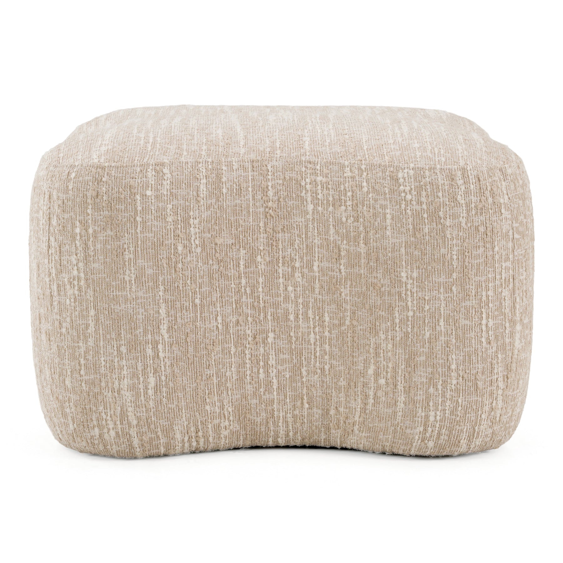 Spiro - Modern Beige Fabric Ottoman