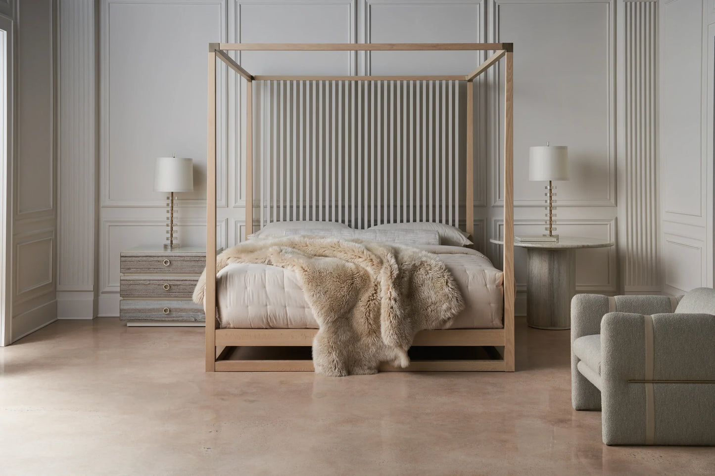 Pinstripe Light Bed - King