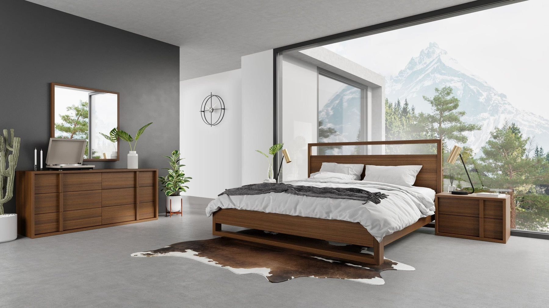 Berlin - Modern Walnut Bedroom Set