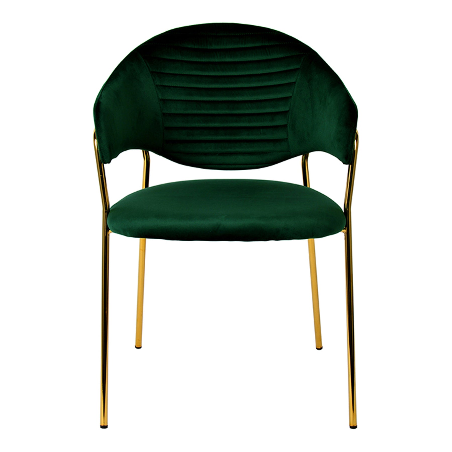 Trevor Modern Green Velvet & Gold Dining Chair (Set of 2)