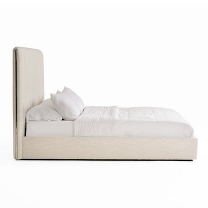 Valhalla Bed | Contemporary White Fabric Bed