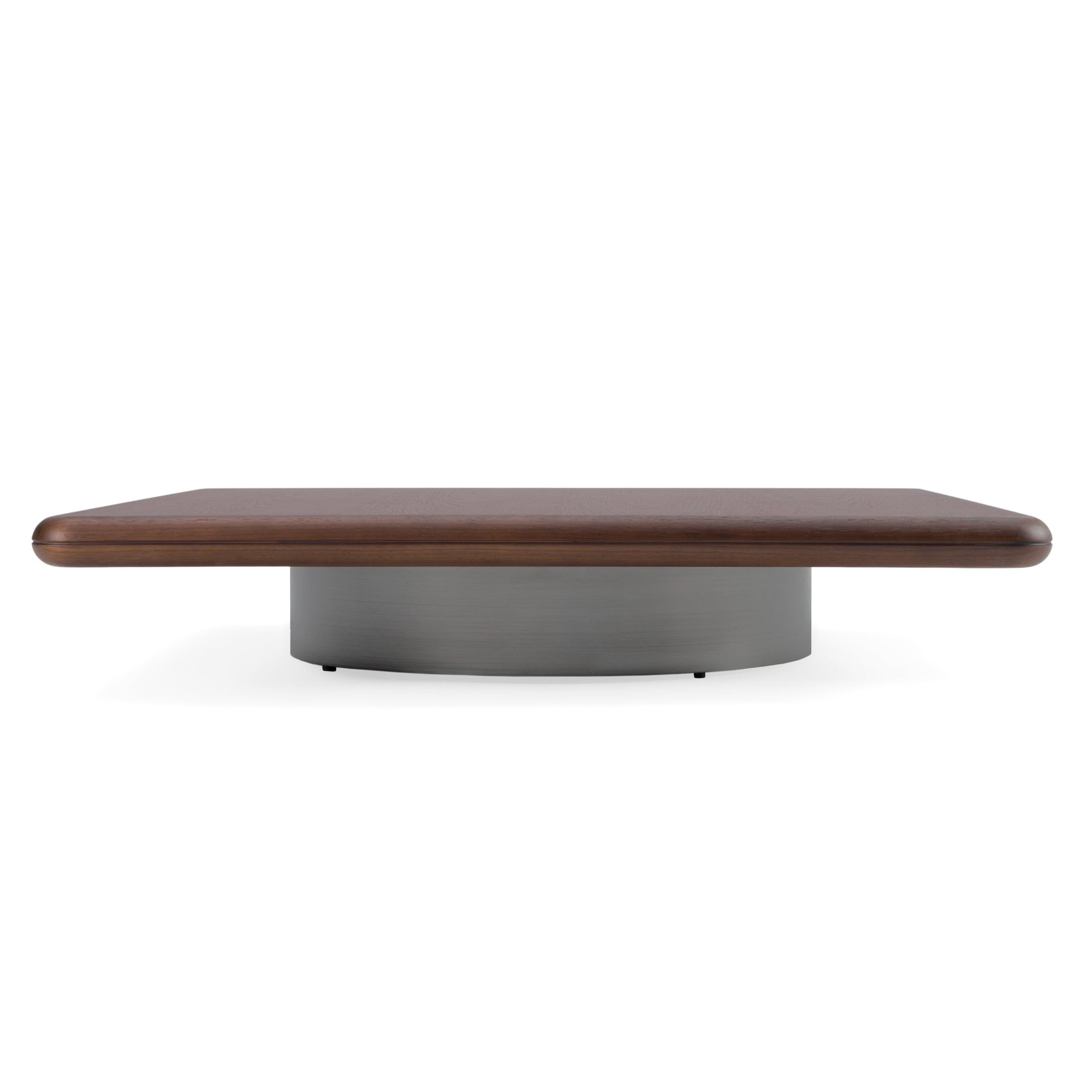 Valley - Modern Walnut + Titanium Low Coffee Table