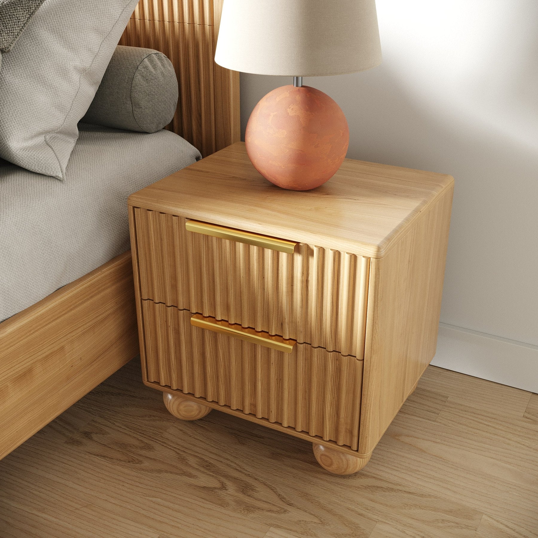 Winters - Modern Natural Oak Nightstand