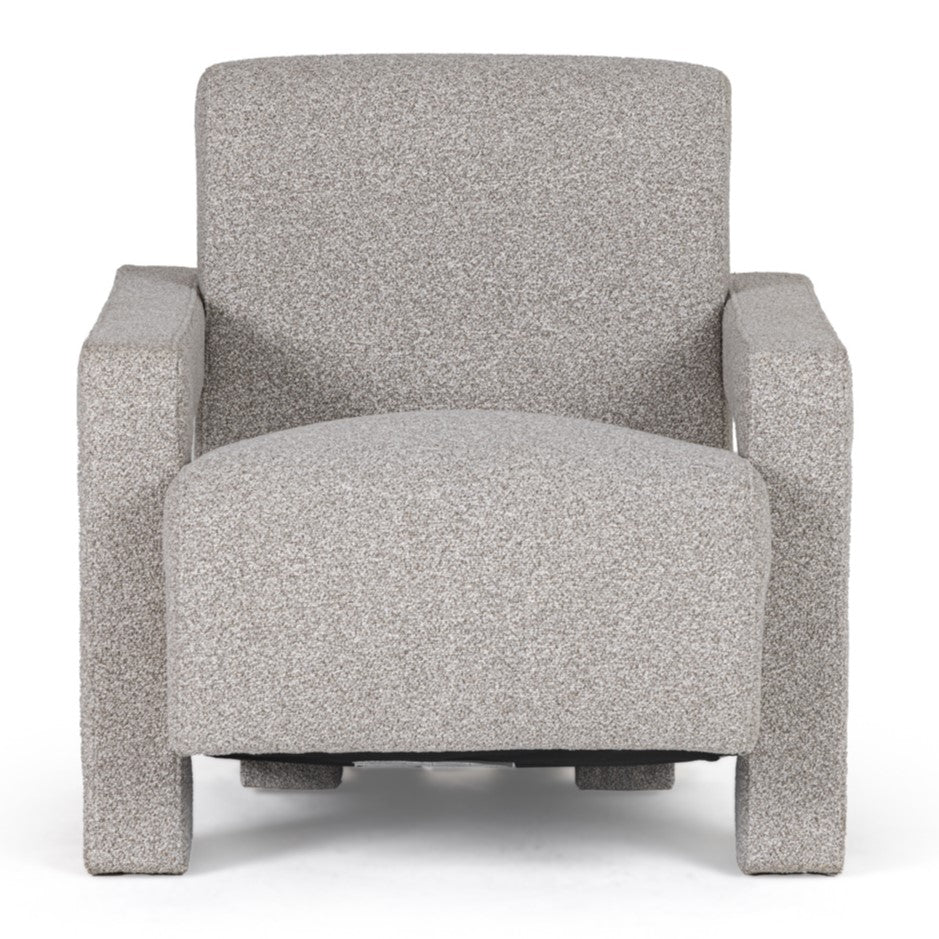 Wylie - Modern Light Grey-Beige Fabric Accent Chair