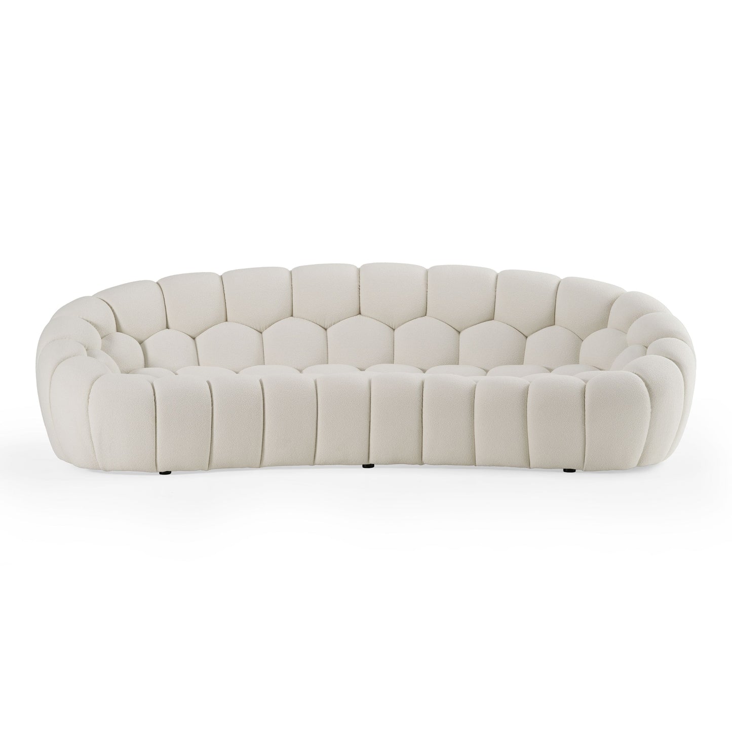 East Sofa – Modern Curved Beige Statement Sofa
