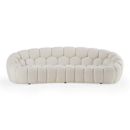 East Sofa – Modern Curved Beige Statement Sofa