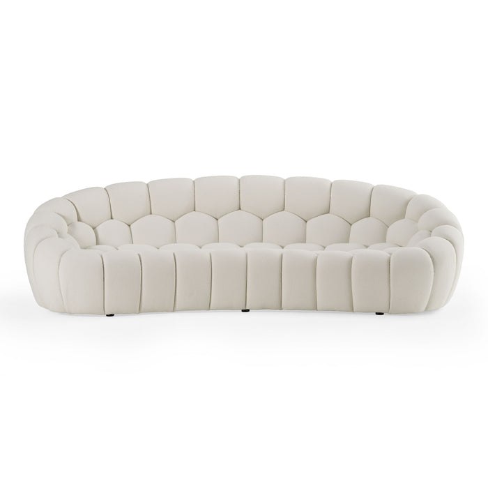 East Sofa – Modern Curved Beige Statement Sofa