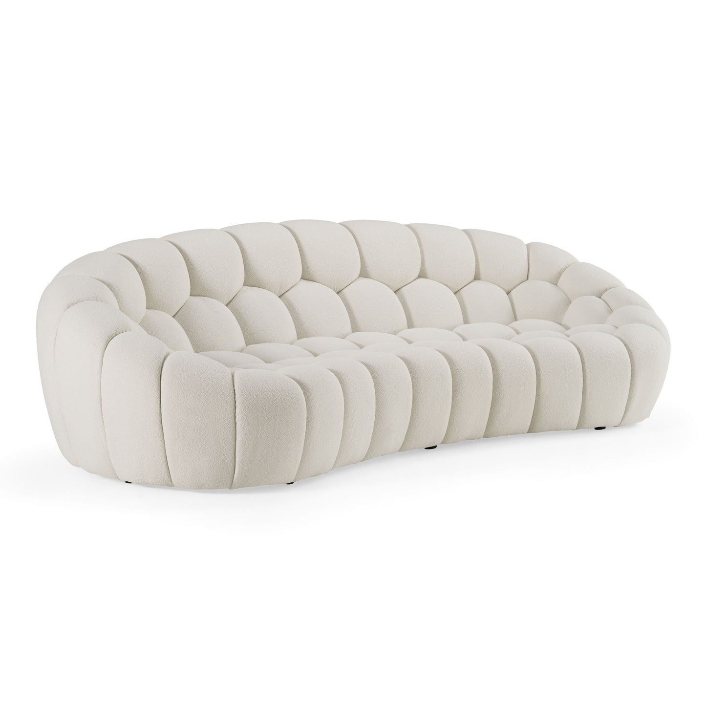 East Sofa – Modern Curved Beige Statement Sofa