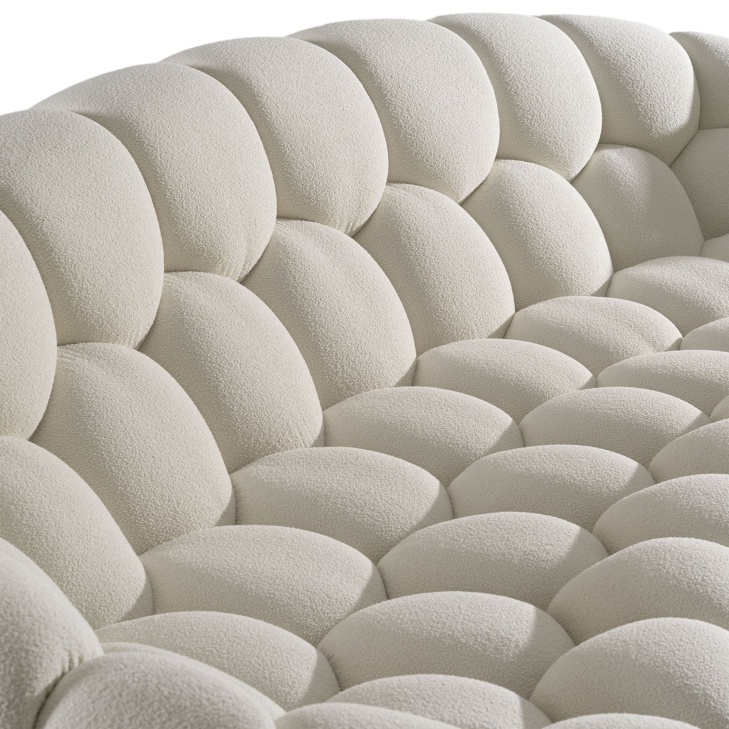 East Sofa – Modern Curved Beige Statement Sofa