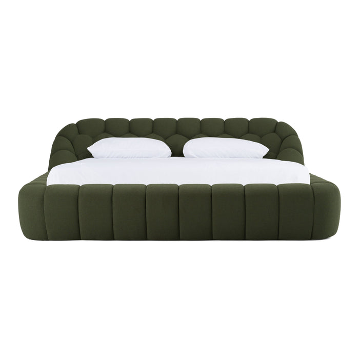 Yolonda - Modern Green Fabric Bed