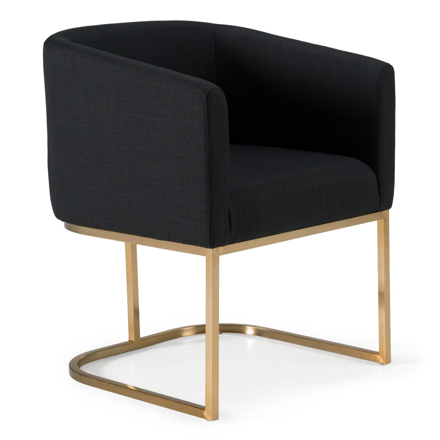 Yukon - Modern Black & Antique Brass Dining Chair