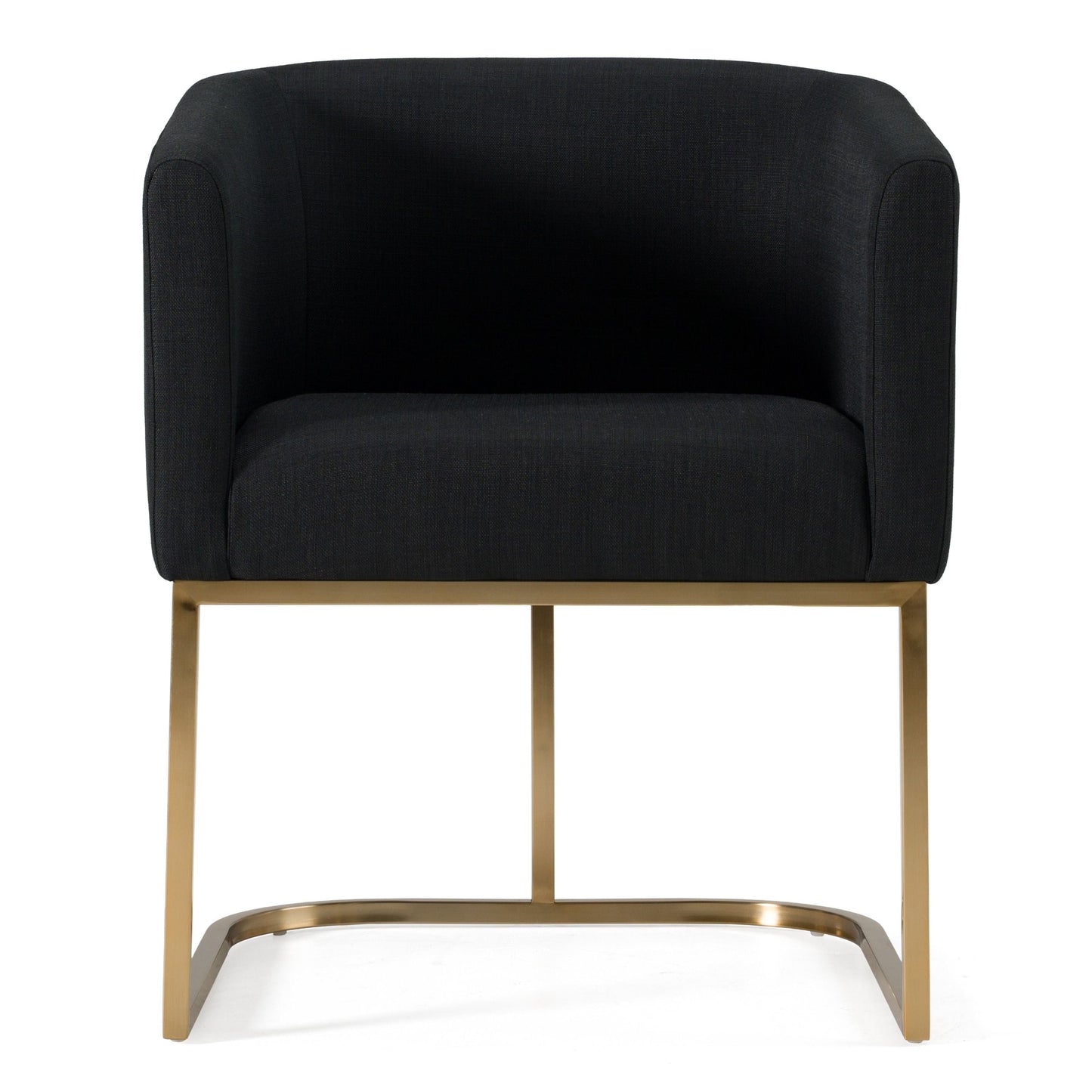 Yukon - Modern Black & Antique Brass Dining Chair