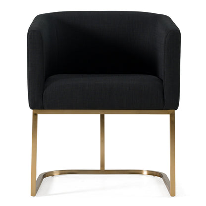 Yukon - Modern Black & Antique Brass Dining Chair
