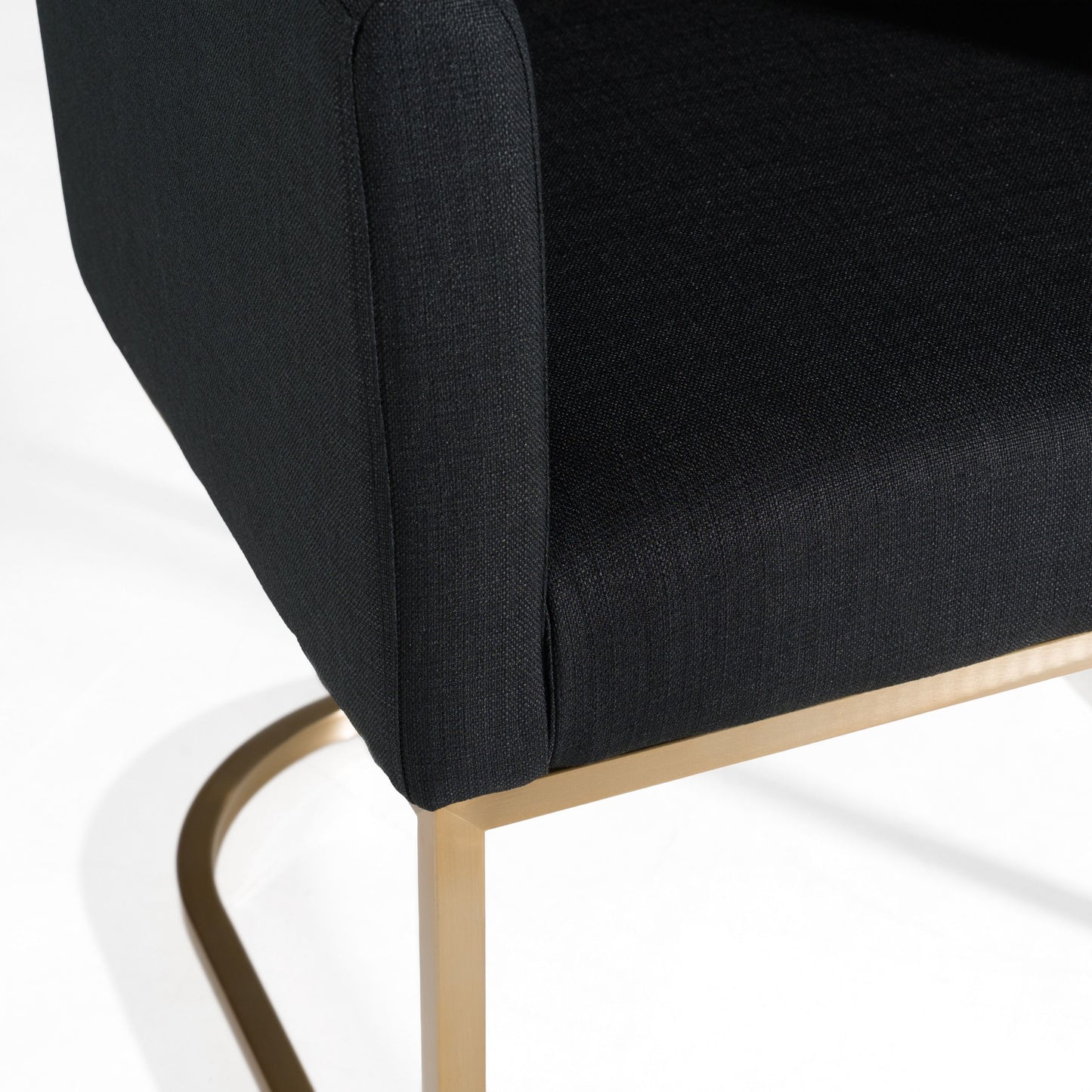Yukon - Modern Black & Antique Brass Dining Chair